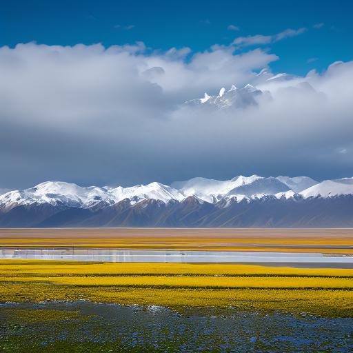 青藏高原:美景无限 青藏高原是一个充满神秘和魅力的地方,这里有无数