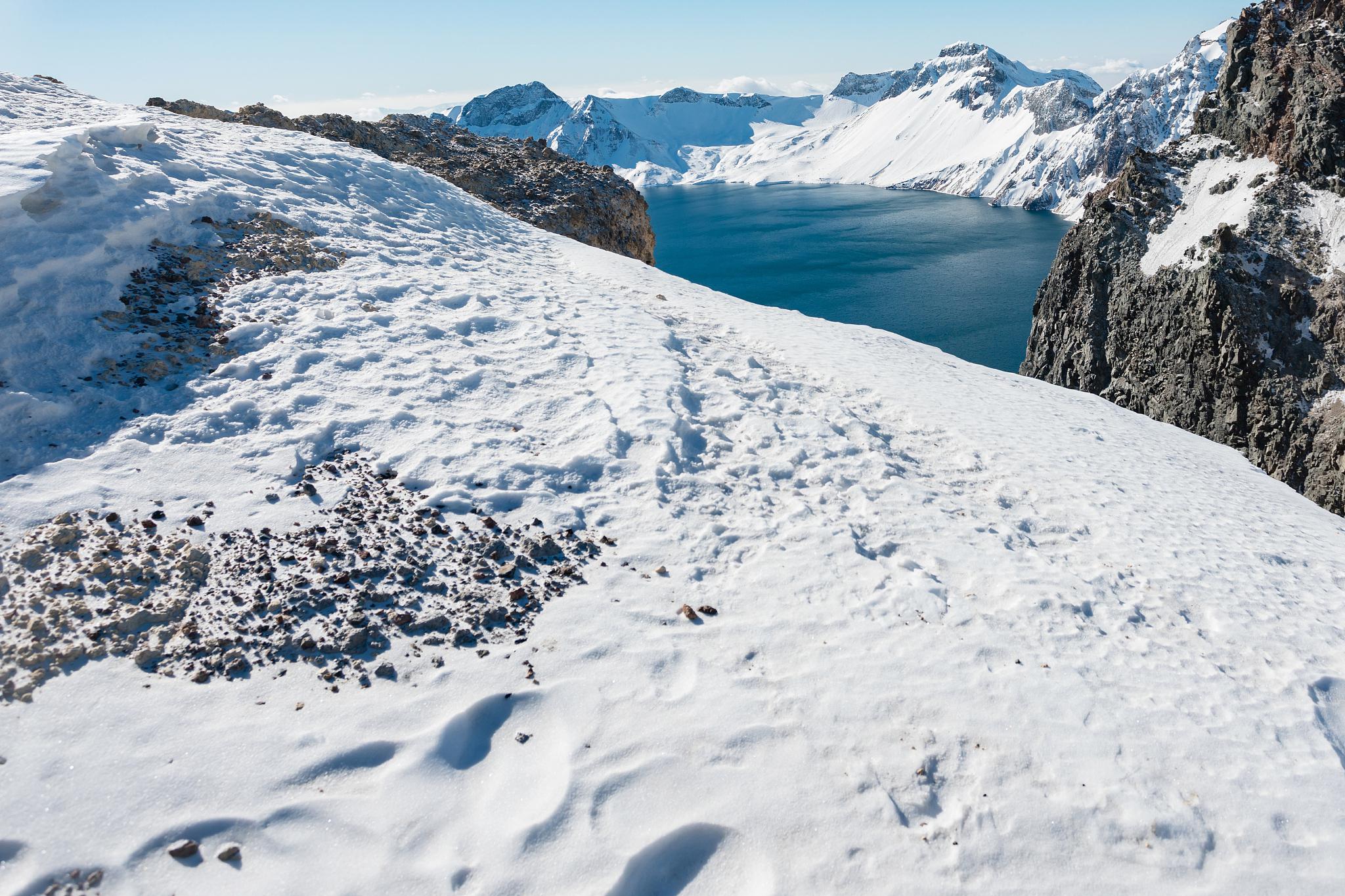 长白山雪景 摄影图片