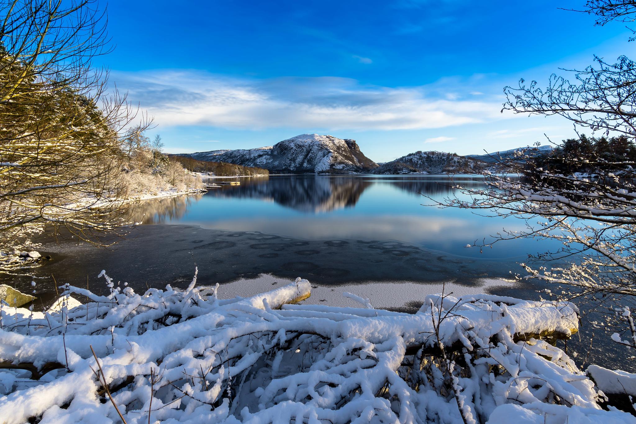 长白山雪景 摄影图片