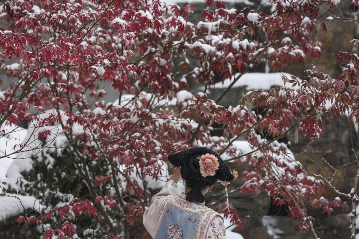 恭王府雪景图片