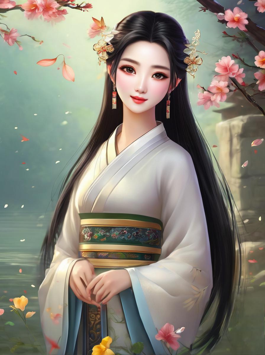 素衣仙女:甜美可人 她被称为素衣仙女,长相甜美可人,五官清秀,头发