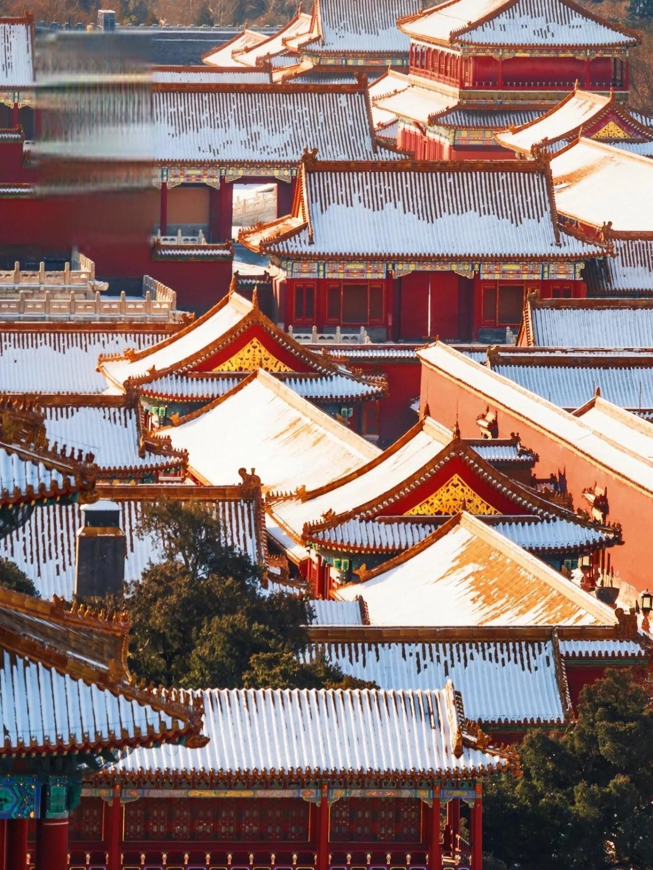 故宫紫禁城雪景:宛若仙境 一下雪,北京就变成了北平,故宫则变成了