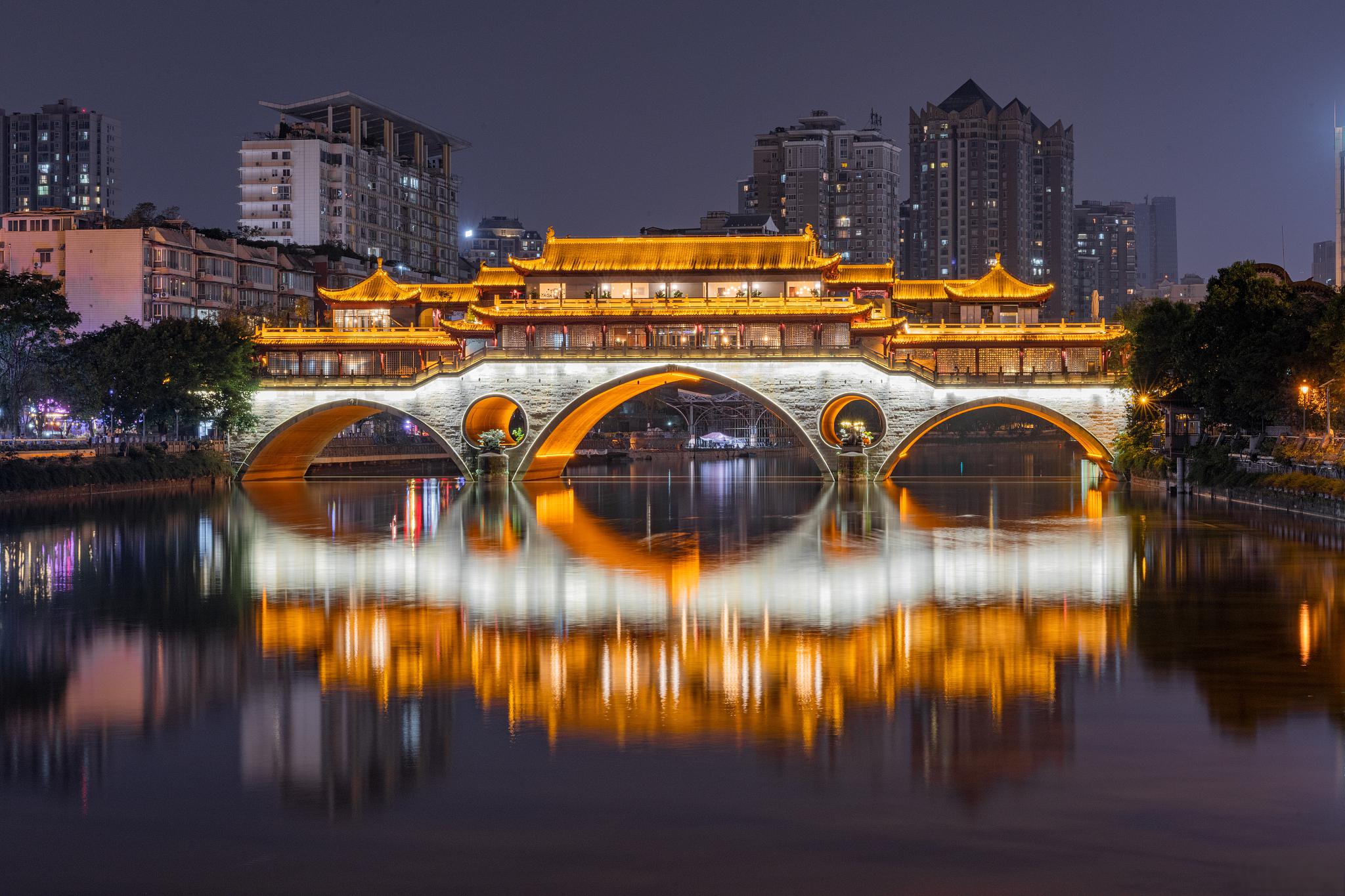 成都冬天夜景高清图片图片