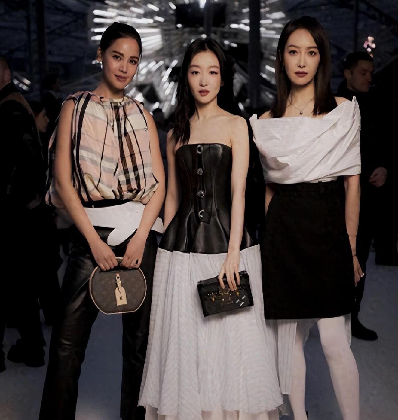 咖位竞争 巴黎时装周是各路明星竞技的舞台,刘亦菲,宋茜,欧阳娜娜和