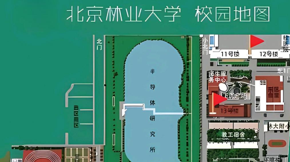 北京林业大学位置地图图片