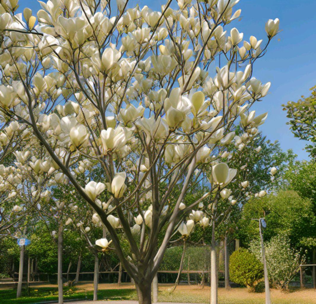 玉兰花开》:春天最美的风景之一 春天是玉兰绽放的季节.