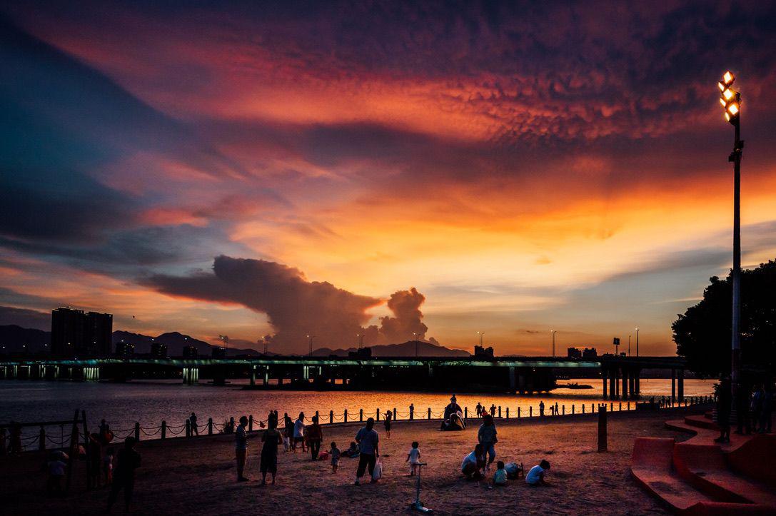 城市日落美景 每座城市的日落都有独特的魅力.