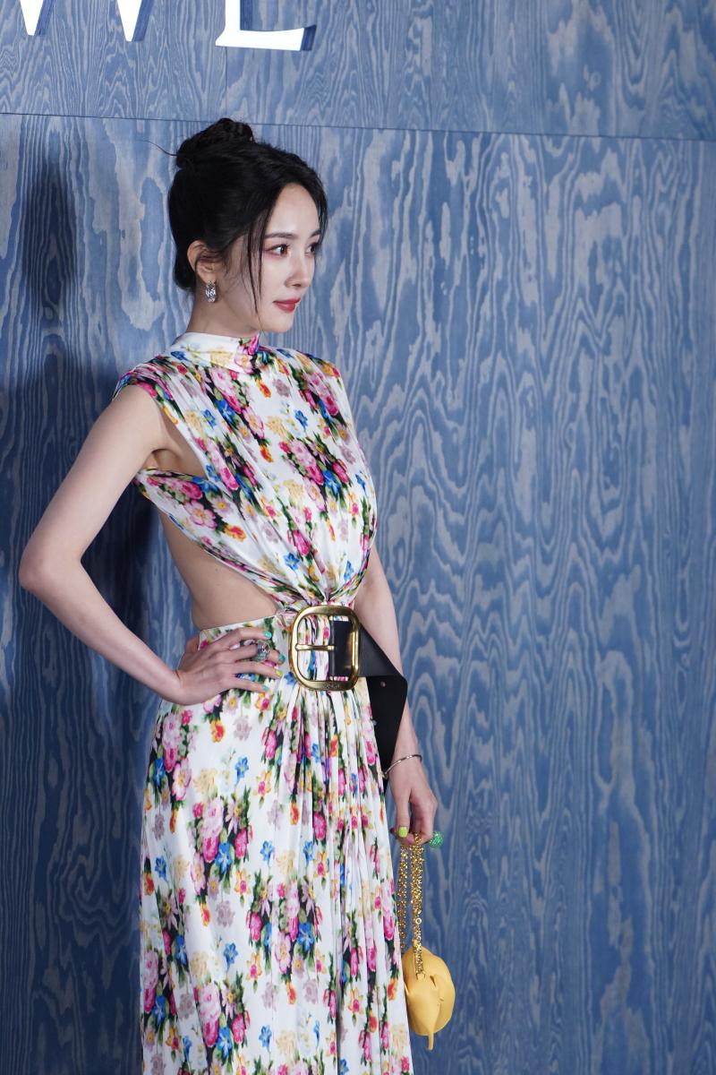 杨幂时尚新高度:v领礼裙诠释粉红女郎,商业价值与艺术品味双赢 之前