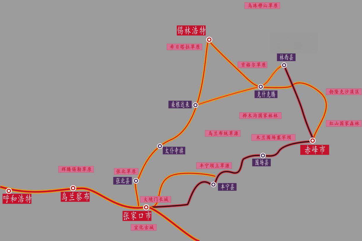 张家口市区交通线路图图片