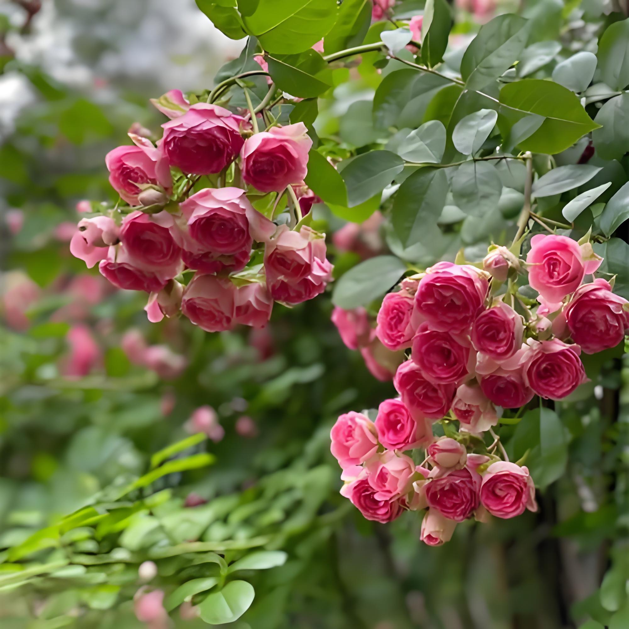 月季花以其绚烂的色彩和独特的形态