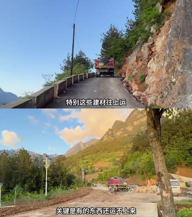 湖北货车司机挑战令牌石公路:高超技术演绎"钢筋舞者" 湖北一辆货车在