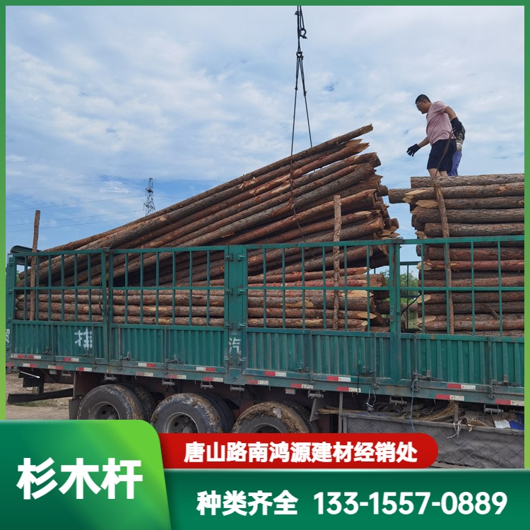 Cunninghamia lanceolata pile has strong corrosion resistance, stable material, good adaptability, sturdiness, and durability. The fixed pole of the tree is made of Hongyuan Building Materials