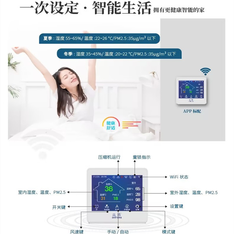 High power central dehumidification system GST-T20, convenient to use in hotel office rooms