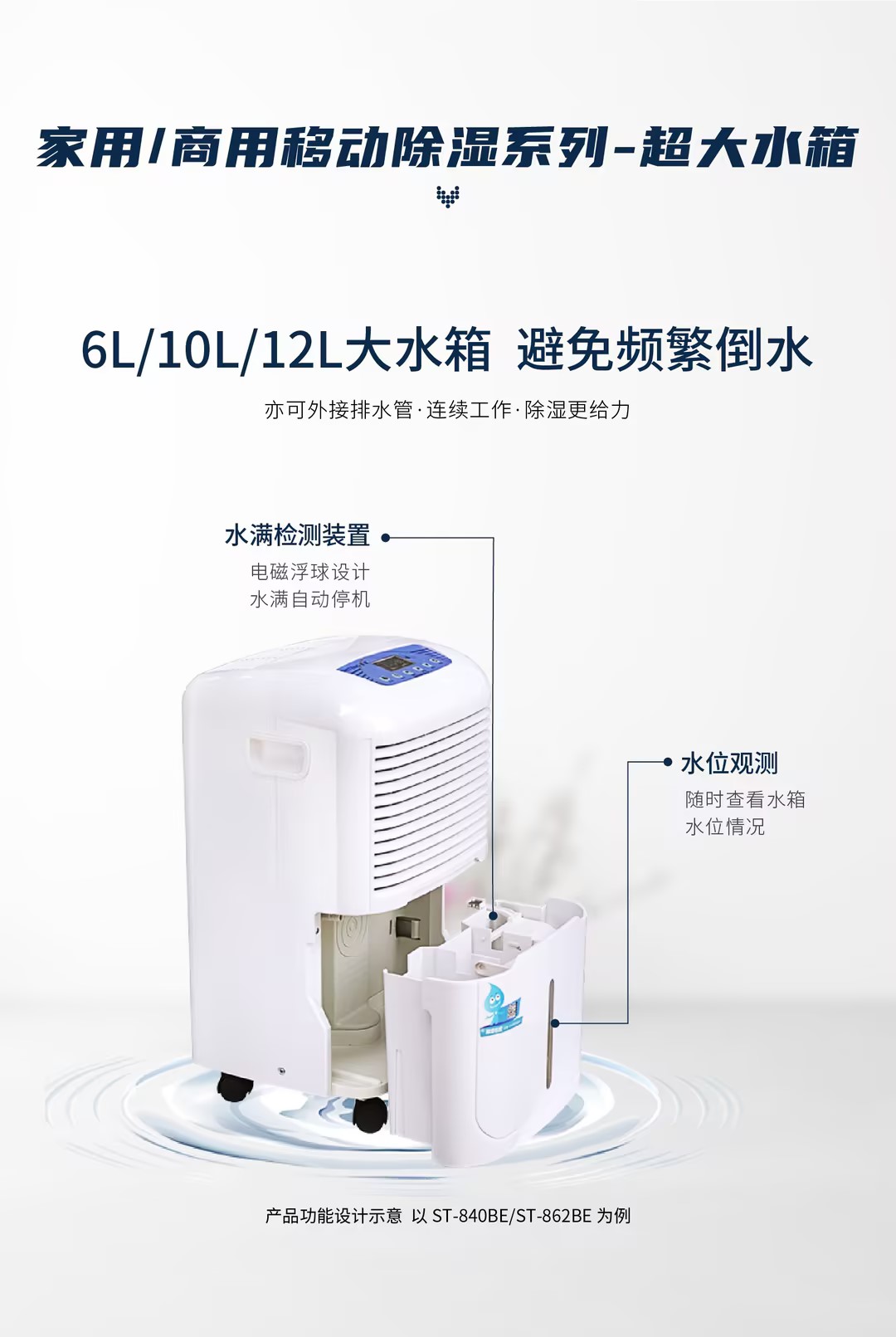 High power dehumidification commercial Dehumidifier model ST-816BH power saving mute duration guarantee