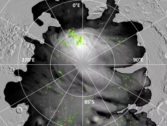 环球科学要闻 | 火星南极湖泊数量可能多于预计