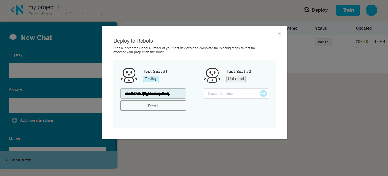 deploy result